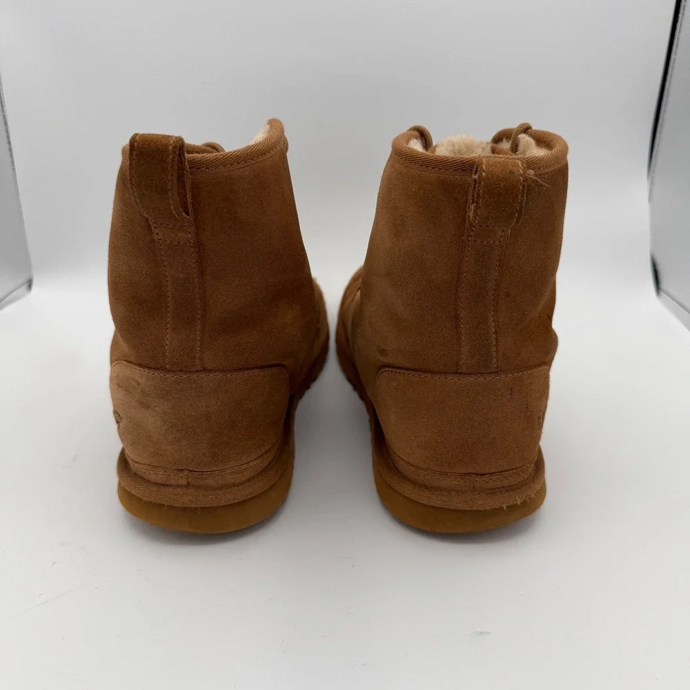 UGG Neumel Boots Mens Size 12 Good Chestnut Suede Lace Up Chukka